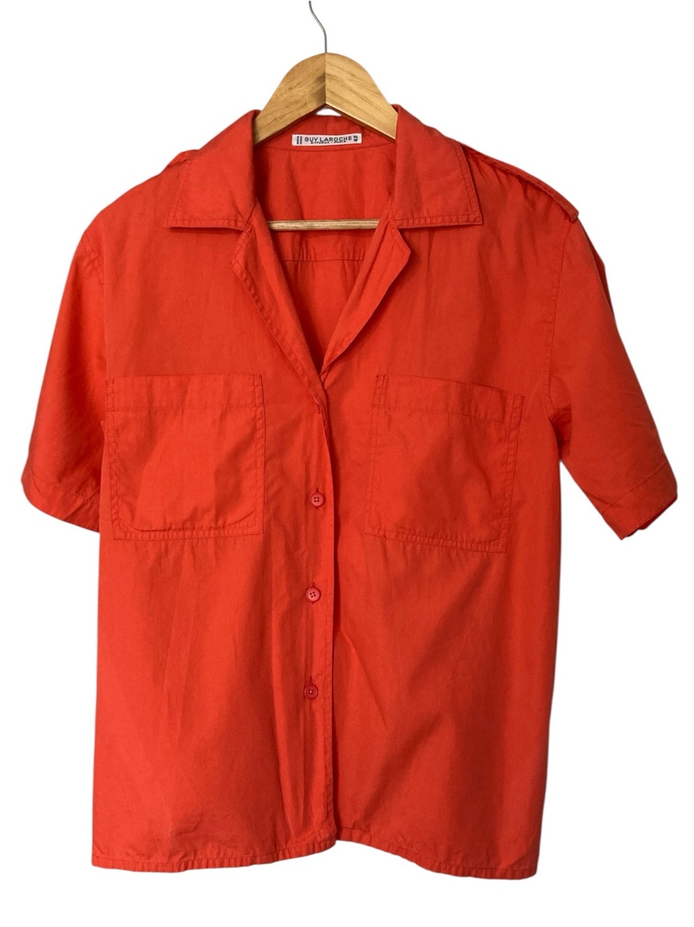 Guy Laroche 100% Cotton Button Down Utility Shirt